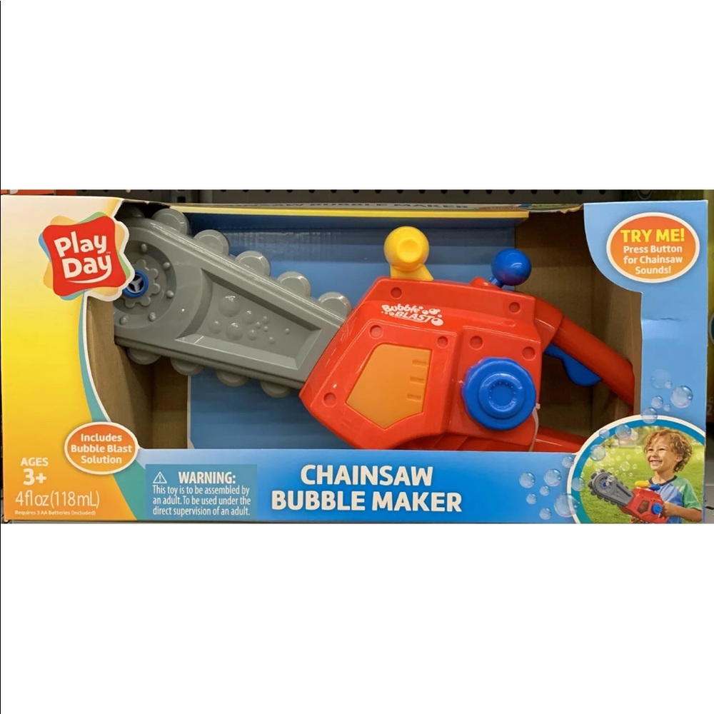 Play Day Bubble N Go Leaf Blower, Bubble Chainsaw - Picture 4 of 4